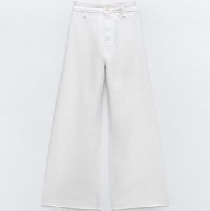 Zara High Waisted Marine Straight Pocket Jeans ZW Collection